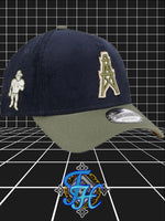 Oilers Navy A-Flame Snapback Hat 9Forty Edition