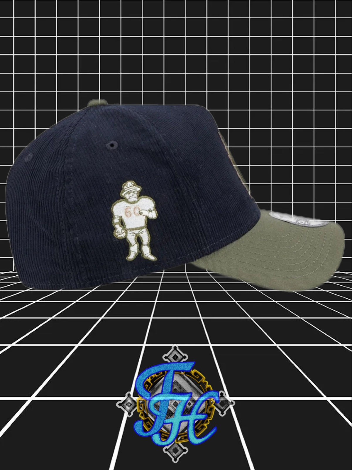 Oilers Navy A-Flame Snapback Hat 9Forty Edition