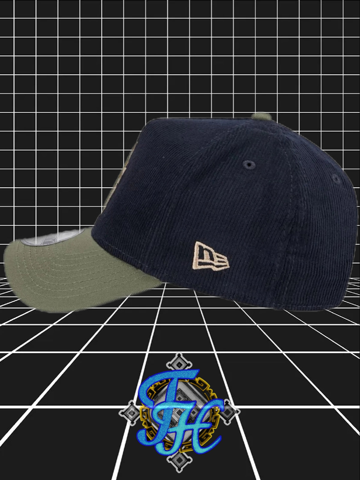 Oilers Navy A-Flame Snapback Hat 9Forty Edition