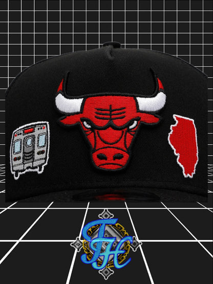 New Era Chicago Bulls'City Icons'9FORTY A-Frame Snapback Black